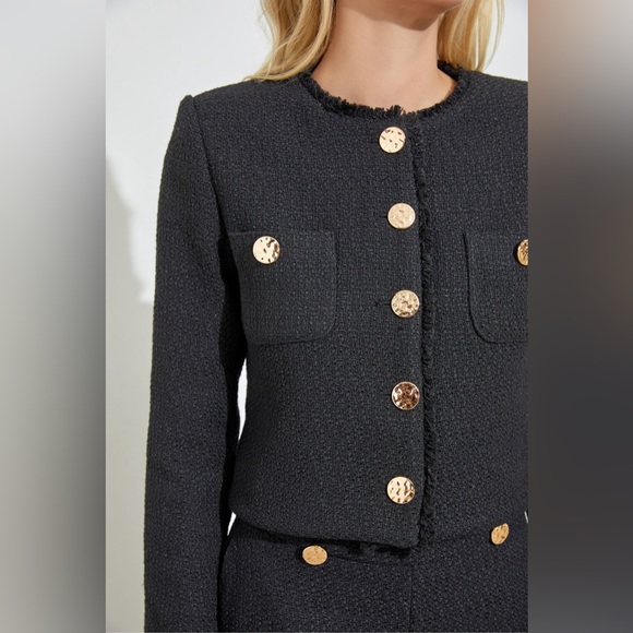 NWT Mely Tweed Two Piece Set in Black - Picture 3 of 5